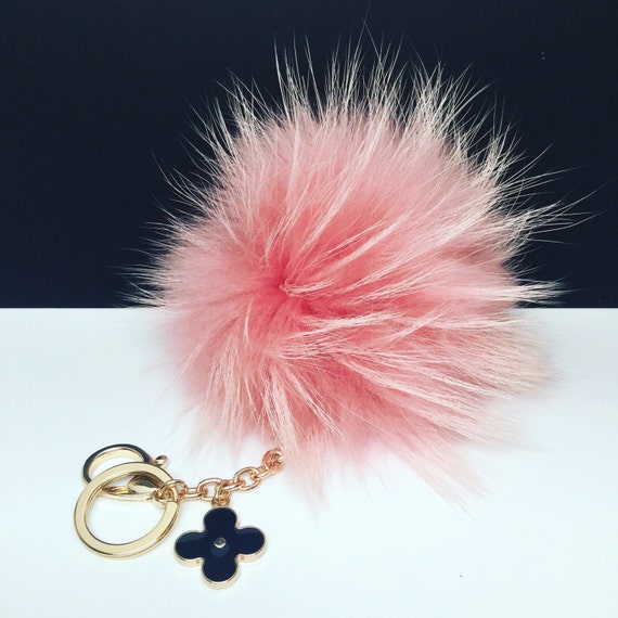 pom to wow where pom buy markings Pom Pom natural Raccoon Dusty luxury Pink Fur with bag