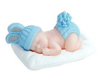 New Arrival Design 3D Baby Silicone Mold Baby Dressed Bunny Chocolate Fondant Cake Decorating Tools