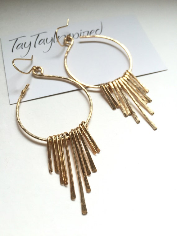 Gold Earrings Hoop Earrings Dangle Earrings Delicate