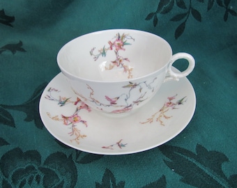 Haviland Limoges Floral Cup and Saucer