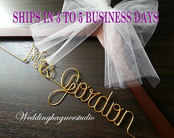 Wedding Hanger for bride or bridesmaid / Bridal gown hanger