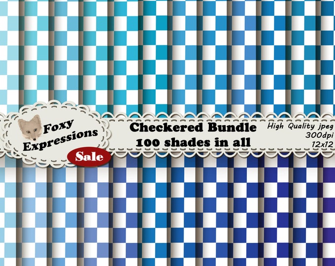 Checkered Bundle comes with 100 papers in many shades of red, orange, yellow, green, blue, purple, & pink. You will be ready for any project