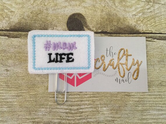 Hashtag Mom Life Paper Clip/Planner Clip/Bookmark