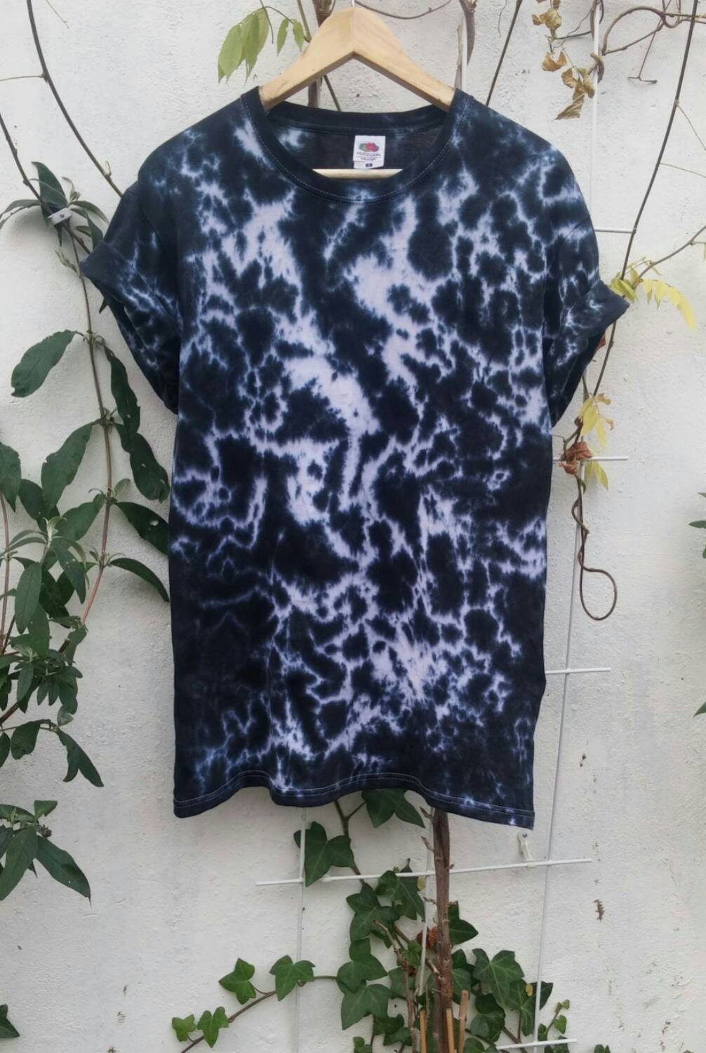 crumple tie dye shirt step by step