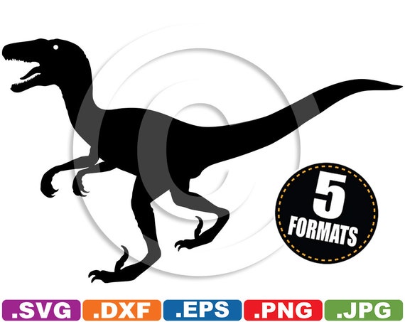 Download Velociraptor Dinosaur Silhouette svg & dxf cutting files for