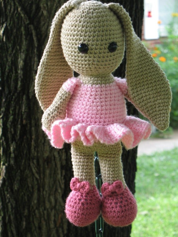 crochet bunny ballerina