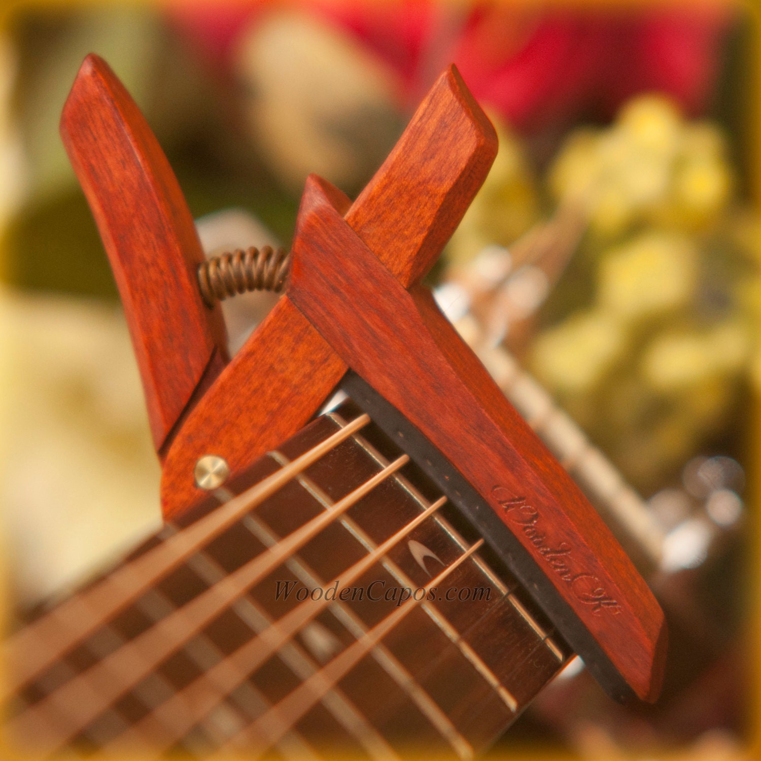 Wooden Guitar Capo Bloodwood WoodenK Steel & by WoodenCapos