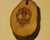 The Tree of Life yggdrasil  wooden JASMINE scented car air freshener fragrance pagan wicca norse