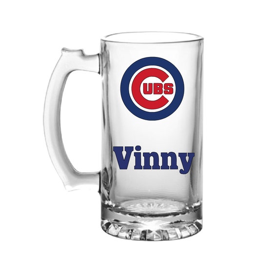 Chicago Cubs Beer Mug-Personalized Cubs Mug-Cubs by FromAtoZbyTami