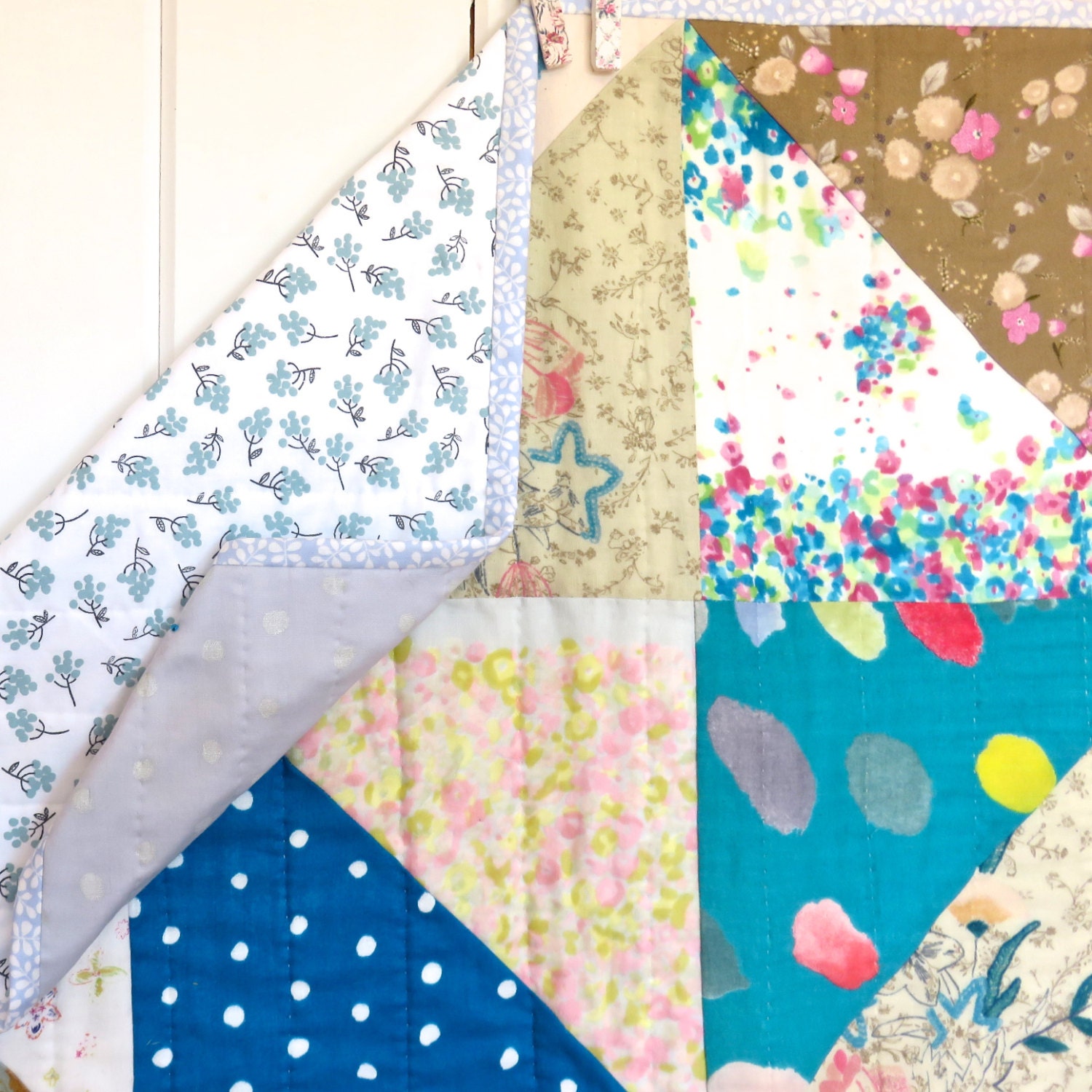 Double Gauze Pinwheel Baby Quilt
