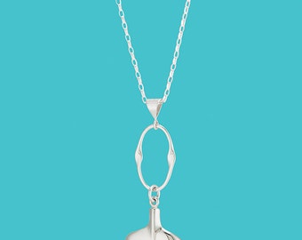 Whale's Tail Sterling Silver Necklace