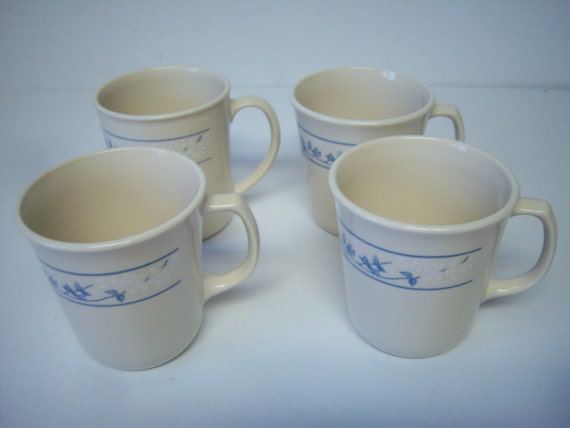 Corning Ware Corelle Four Coffee Mugs First Of Spring