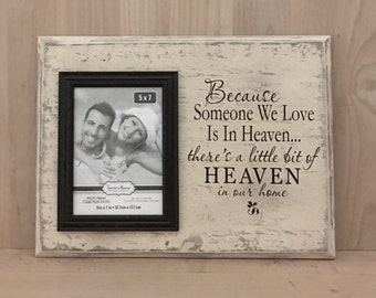 Because someone we love is in heaven wood sign, memorial gift, memorial sign, custom wooden sign, wall decor, home decor signs, wall art