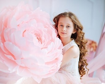 Giant Paper Peony - Birthday Photobooth with Paper Flower - Oversized Paper Flower - Oversized Party Paper Flower