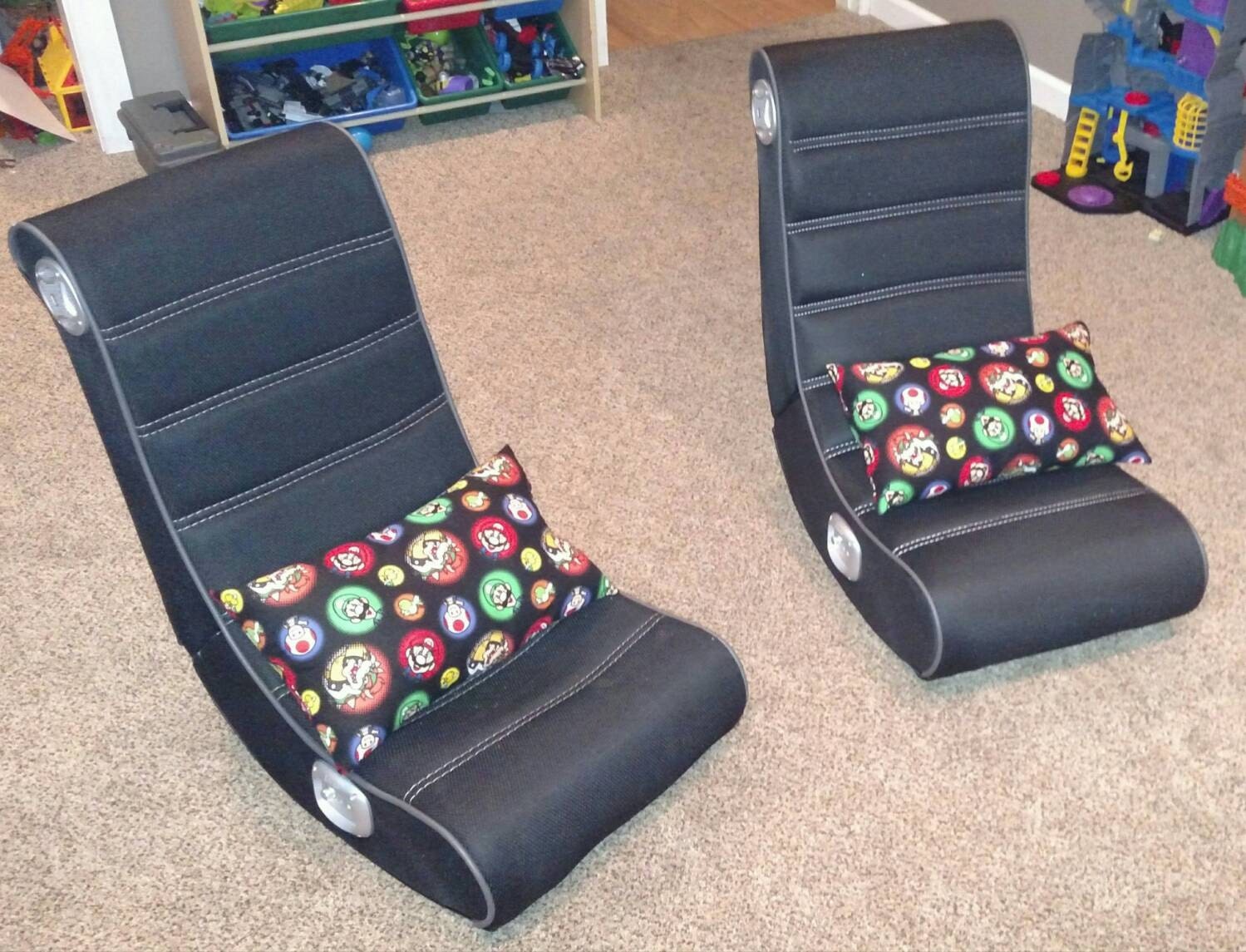 Mario Gaming Chair Pillows by TheStitchFairies on Etsy