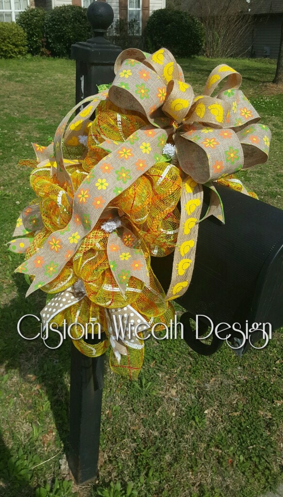 Spring/Summer Mailbox Swag Mailbox Cover Deco mesh mailbox