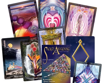 Oracle/Tarot Card Deck 'Sacred Awakening' - Life Enhancement, Magic, Mystery, Alternate Realities, Ascended Masters, Angels, Spirituality