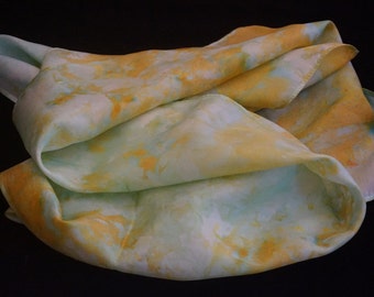 silk scarf, ice-dyed silk scarf, hand dyed scarf, 100%silk scarf, scarf, scarves, ladies scarf, fashion scarves, neck scarf