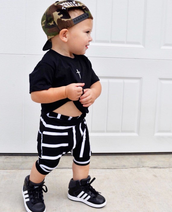 Stripe toddler harem shorts / Baby harem by PoshKiddosapparel