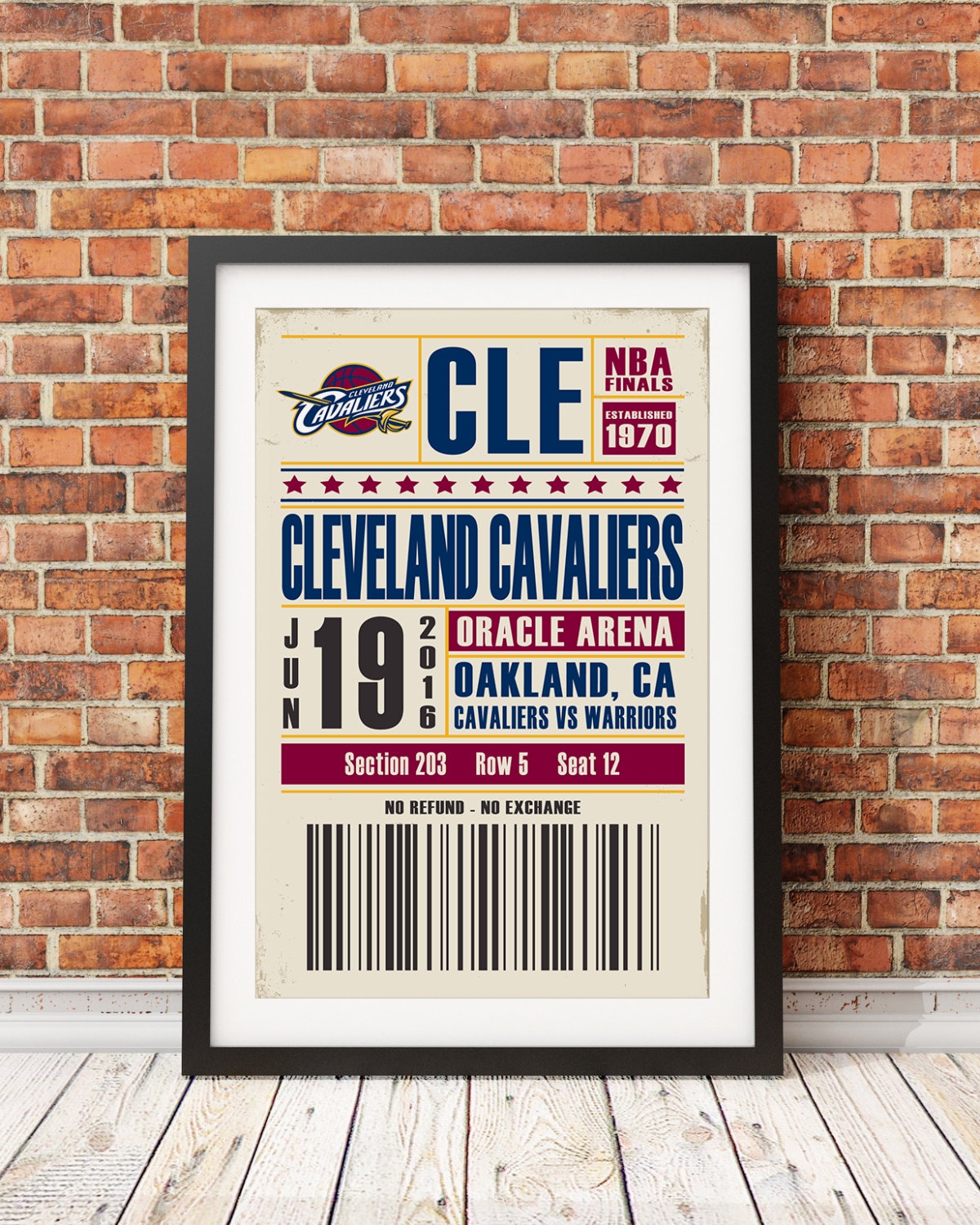 Cleveland Cavaliers Championship Ticket Poster