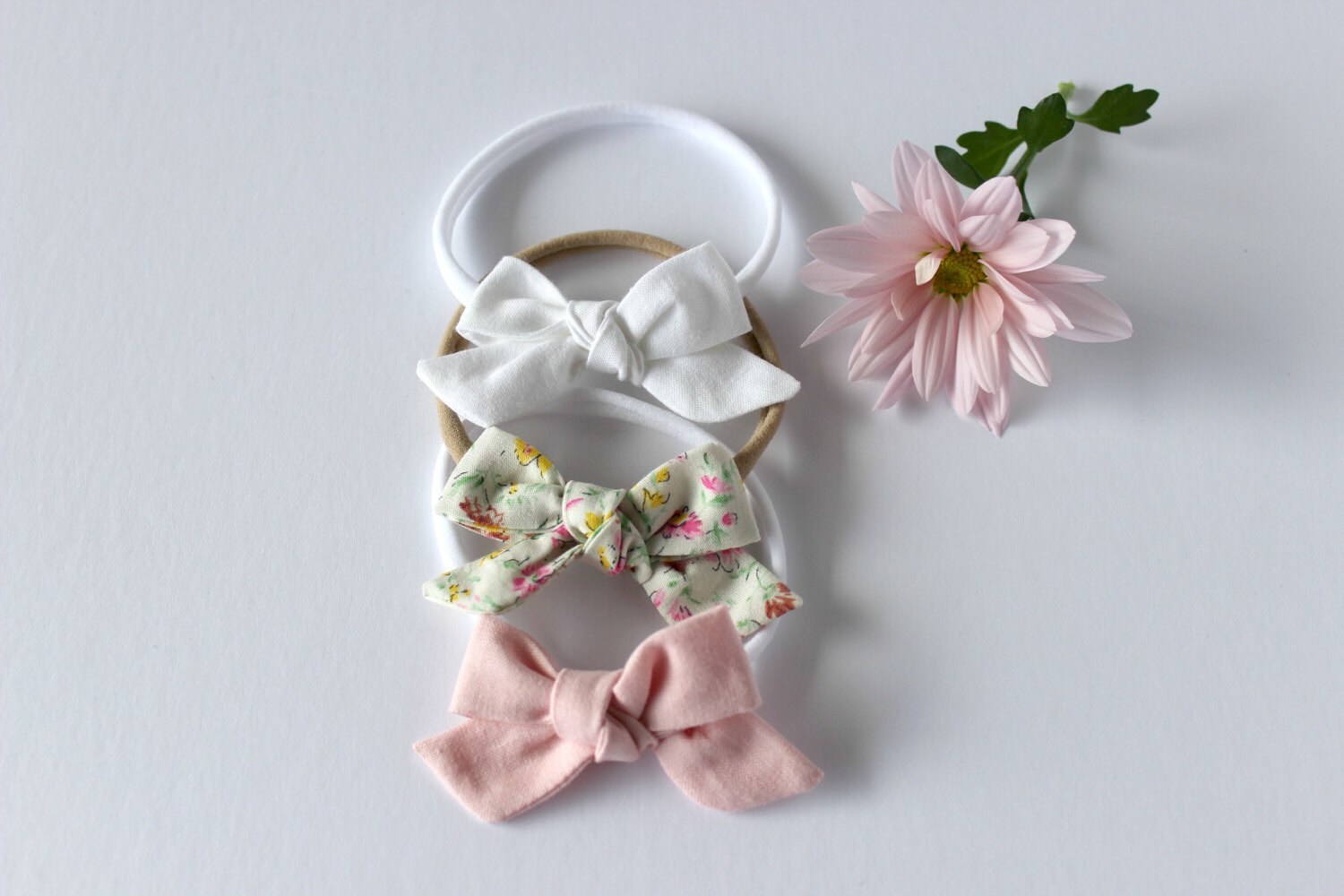 Nylon Baby Headband / Floral Nylon Headband / Newborn Nylon