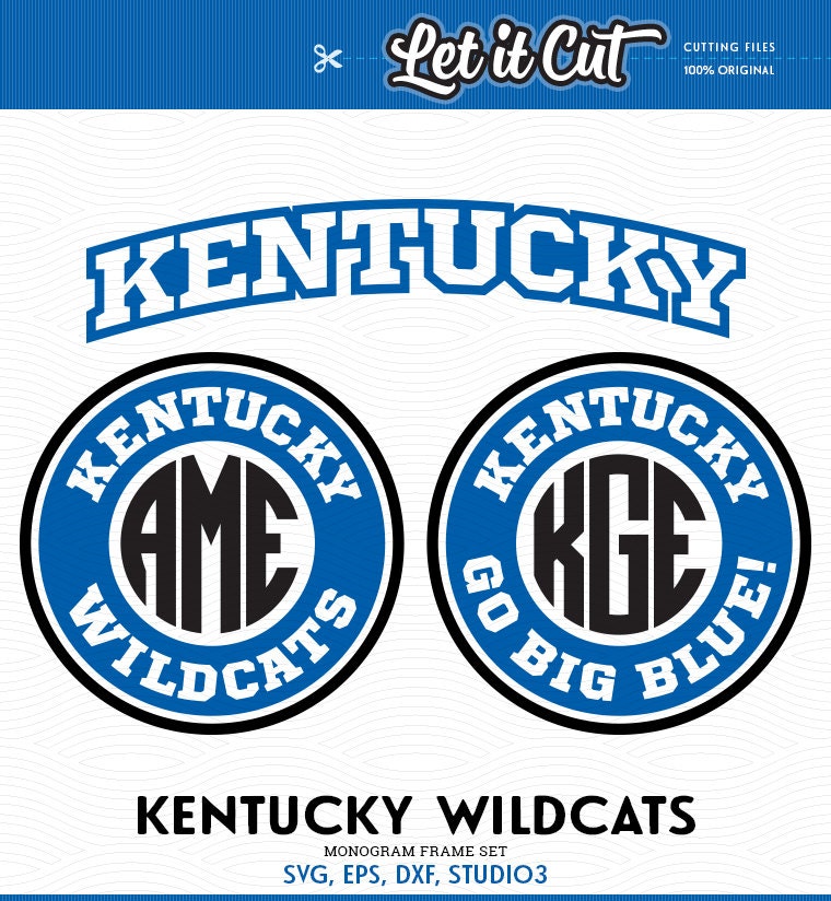 Download Kentucky Wildcats Monogram Frames - SVG EPS DXF Studio3 ...