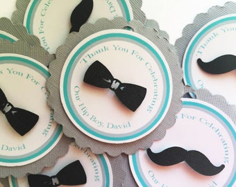 Little Man Thank you tags. Little Man Party. Mustache Birthday Party. Little Man Baby Shower. Mustache Baby shower. Bow tie baby shower.