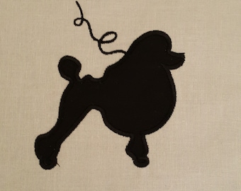 Poodle Cameo Applique Digital Embroidery Design