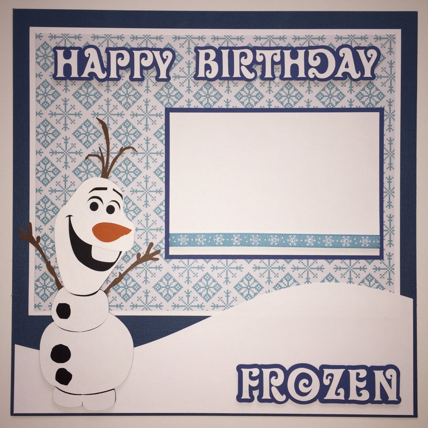 12x12 Premade Olaf Frozen Scrapbook Layout by JuliesPaperCrafts