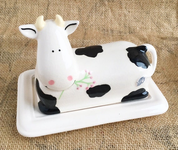 Cow Butter Dish Butter Dish With Lid Ceramic Butter Dish