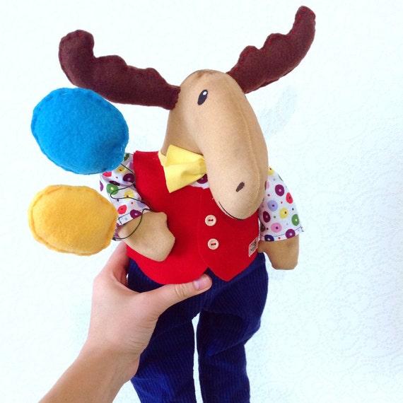 stuffed moose baby toy