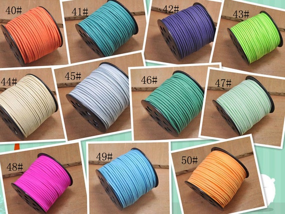 Soft Faux Suede Leather Cord String – 3mm Thin, 20 Yards Per Bundle – Great For Crafts & Jewelry Making