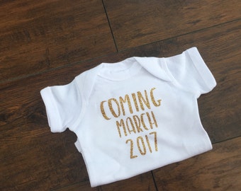 Coming Soon Onesie/ Pregnancy Announcement/ Onesie/ Custom Baby Onesie