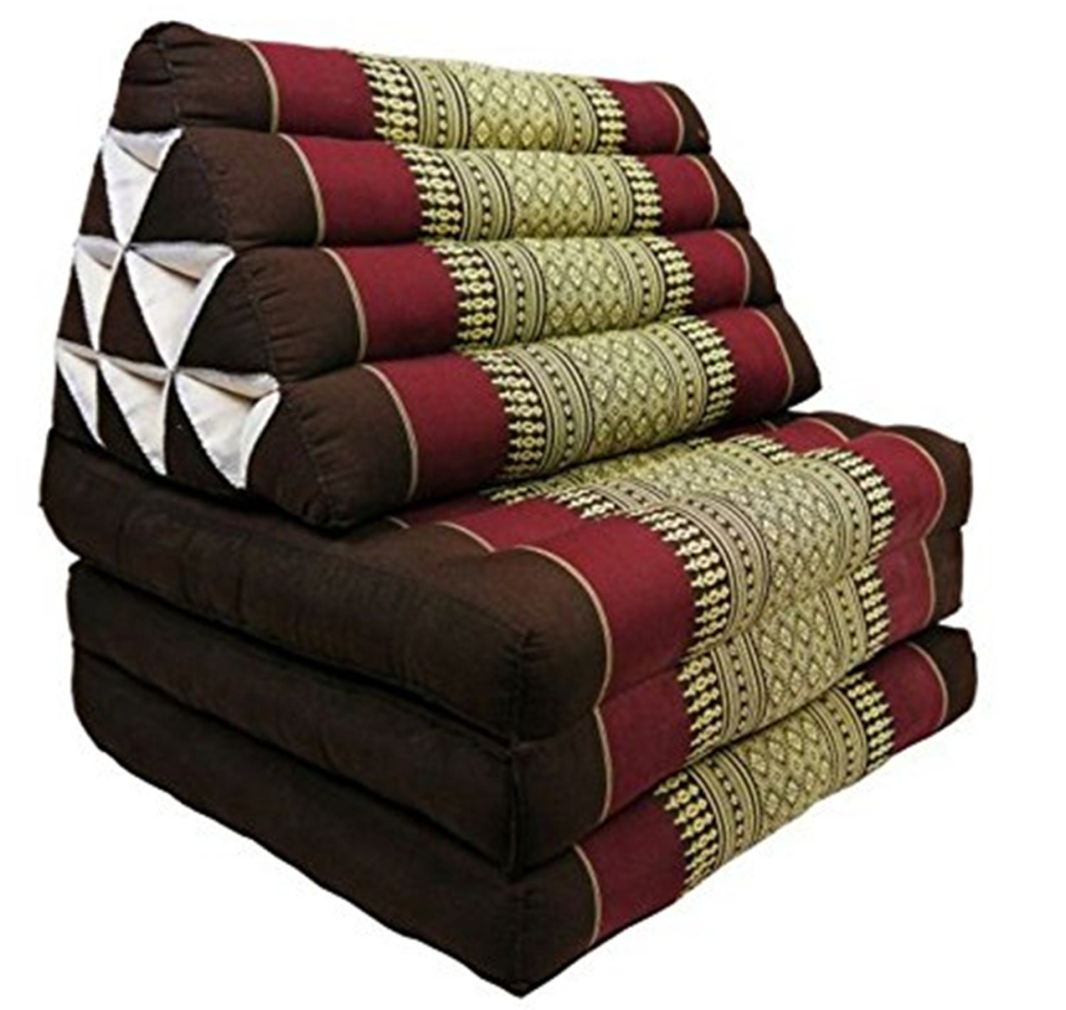 Thai triangle pillow Foldout Triangle Cushion 10 hole 3 by Tungyas