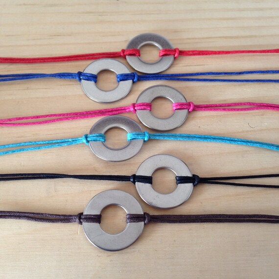 Washer bracelet Custom stamped stainless by MamasMilestoneMarker