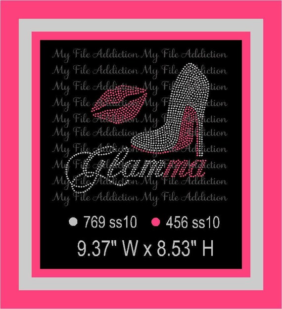 Download Instant Download Rhinestone SVG EPS Design File Glamma Lips