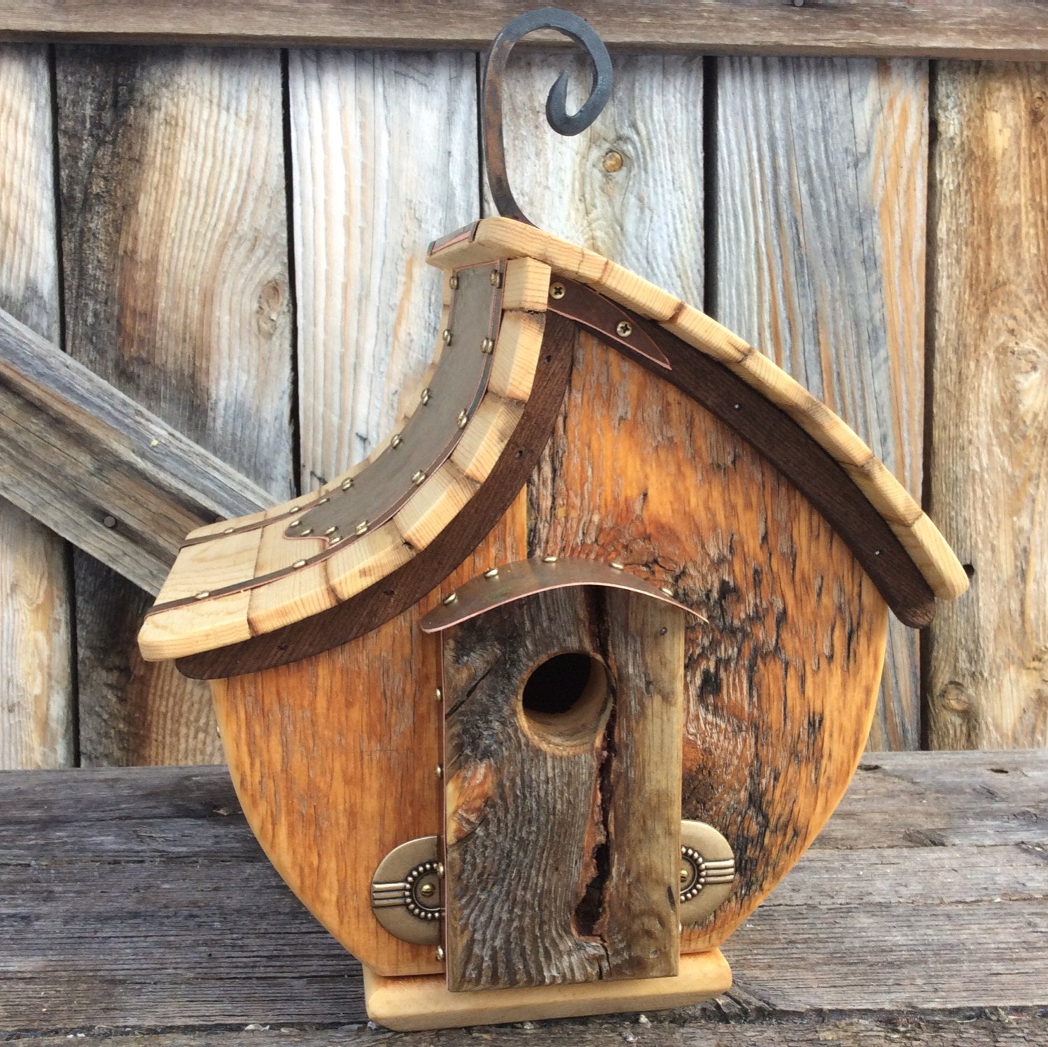 Unique Barnwood Birdhouse reclaimed recycled handmade wedding