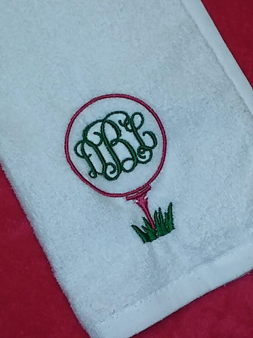 Ladies Golf Tee & Ball Custom Embroidered