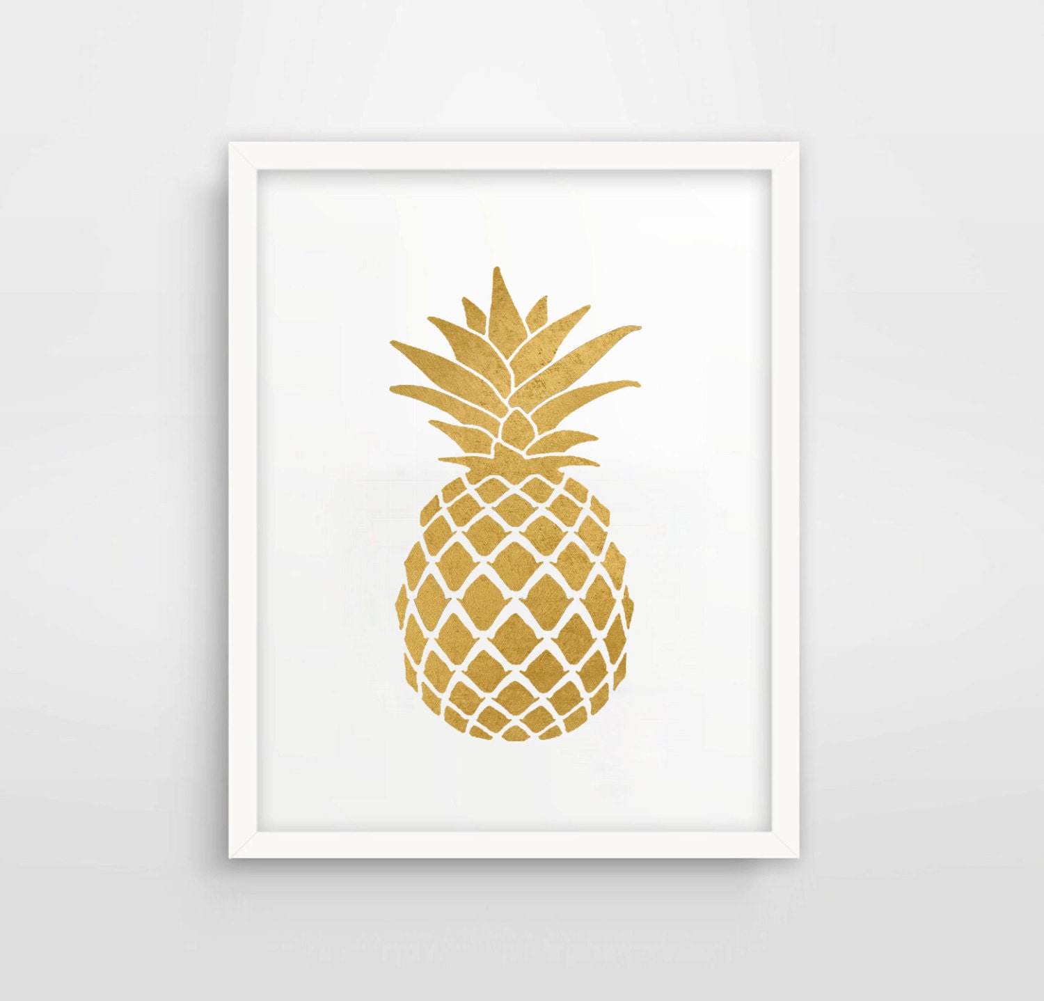 Gold Pineapple Print Gold Pineapple By Magictreesdigital On Etsy