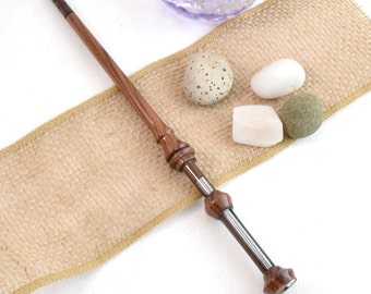 11" Wood wand No. 61-300, harry potter Wand inspired Magic Wand, wedding wand, Custom Wand, fairy wand, crystal wand, wands, wooden wands