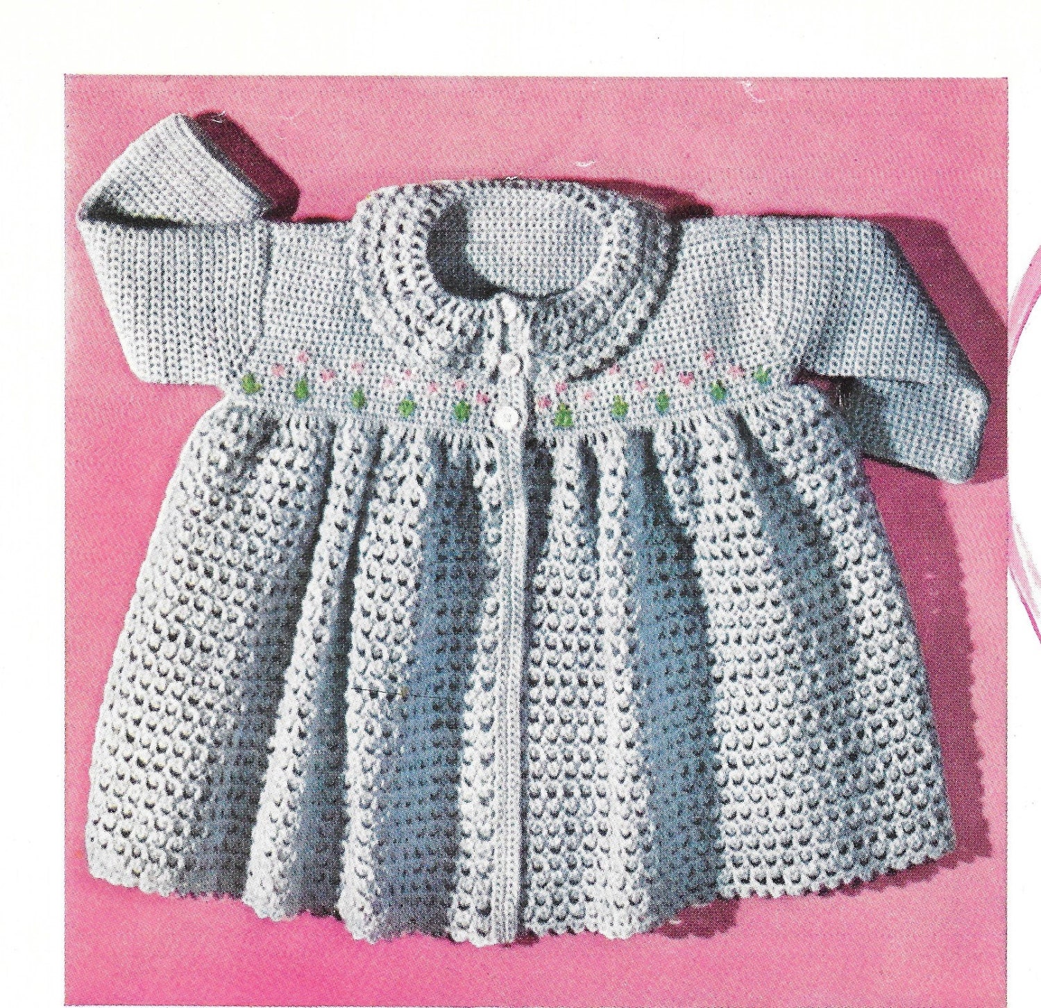 Crochet Baby Pattern Matinee Coat Pattern 50s Crocheted