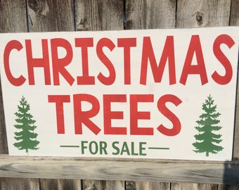 Christmas tree sign | Etsy