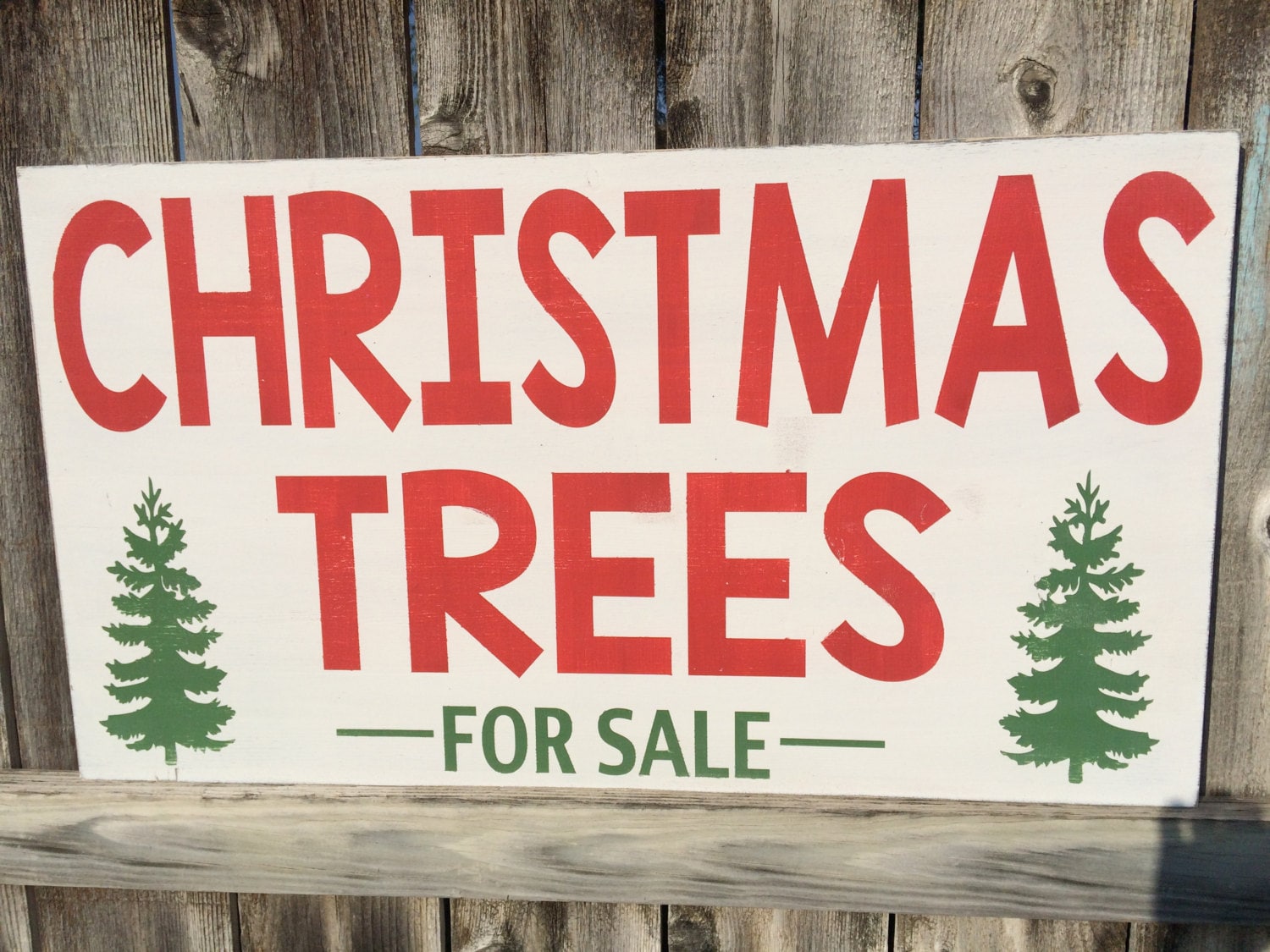 Christmas Trees For Sale Hand painted Large Distressed Sign