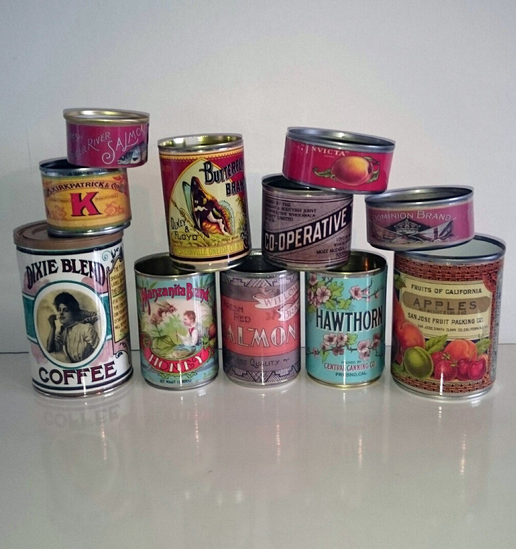 Sale Price Joblot of vintage tin can props replica