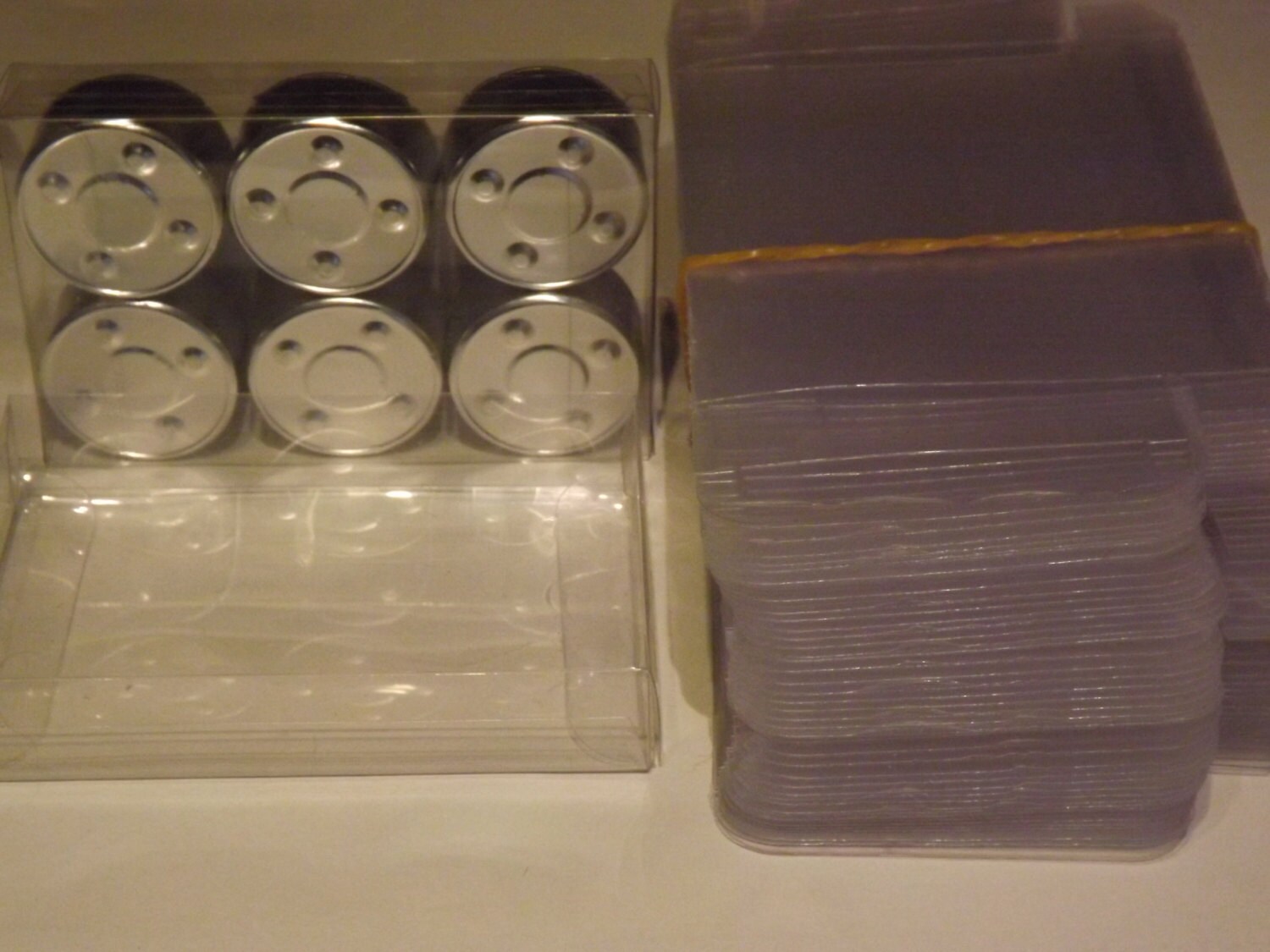 100 Tea Light Boxes Clear plastic by PotsaboutCandles on Etsy