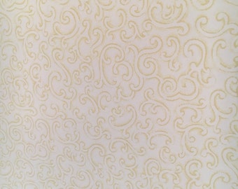 VIntage Wallpaper Sage & Cream Filigree