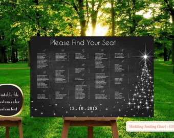 Wedding seating chart template, wedding seating chart poster, seating chart wedding, wedding seating chart template, christmas wedding decor