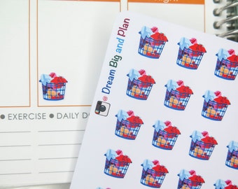 Laundry Basket Planner Stickers! DBP57