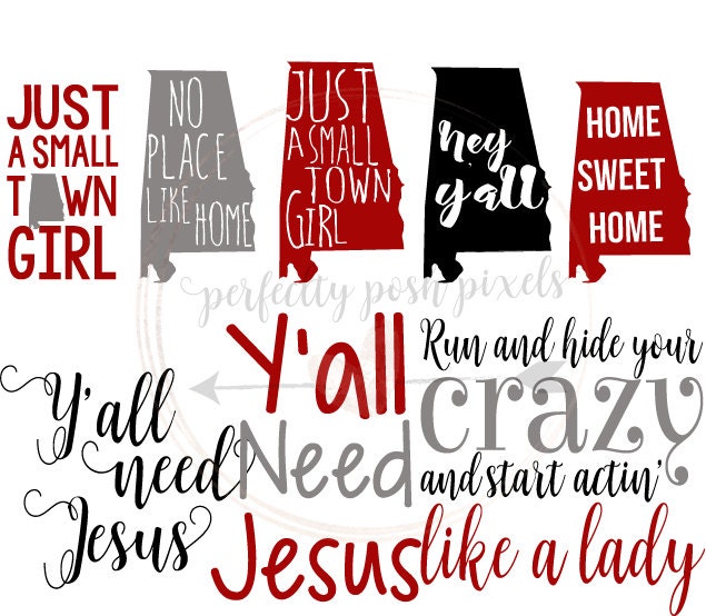 Download Small Town Girl Svg Yall Alabama SVG Need Jesus SVG DXF ...