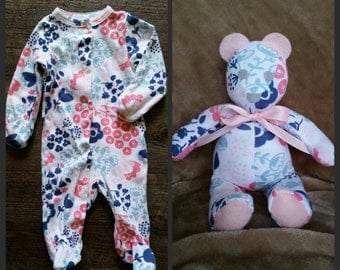 Baby sleeper bear, memory bear, mini 8-10in.
